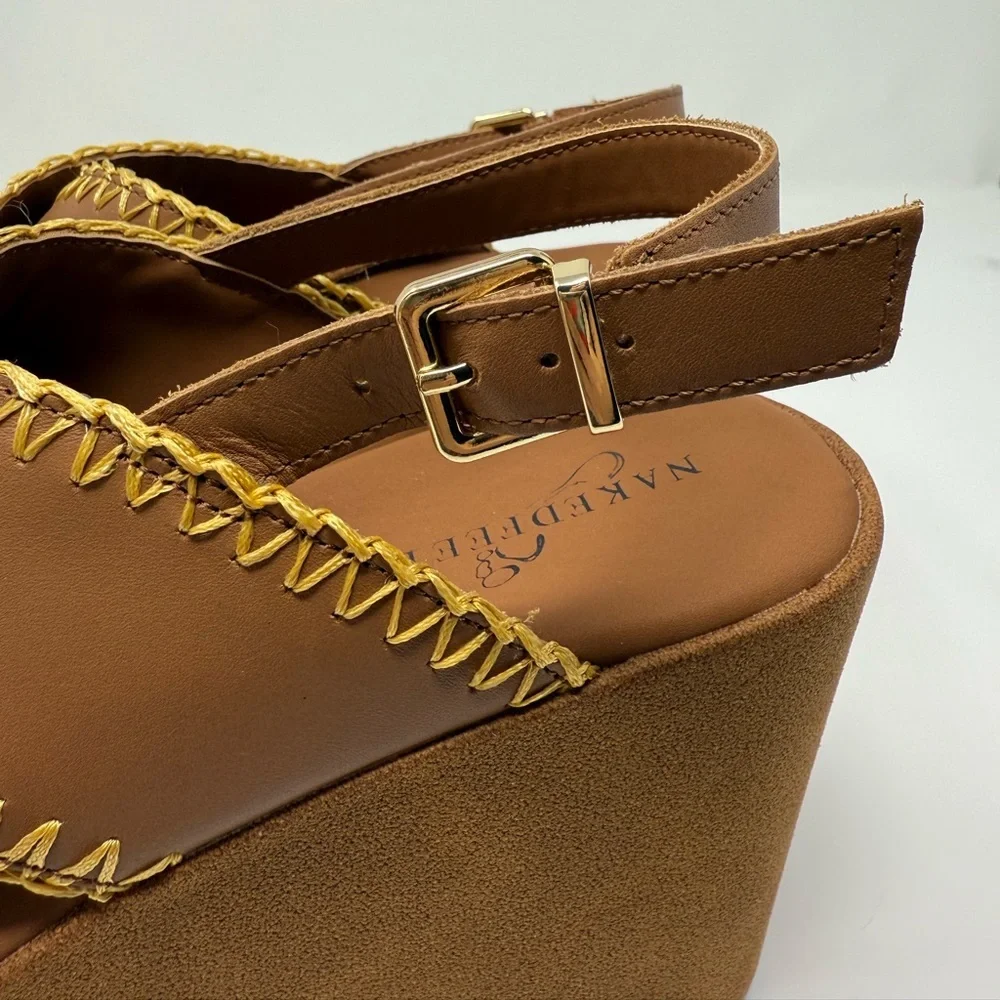 NWOT Naked Feet Tofino Heeled Sandals Size 8.5